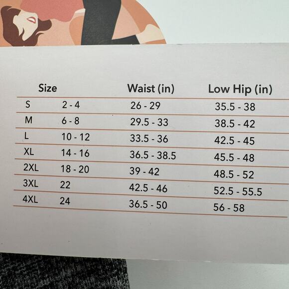 SHAPERMINT NWT 4X Heather Gray Essential High Waisted Shaping Leggings Shapewear - Picture 7 of 10